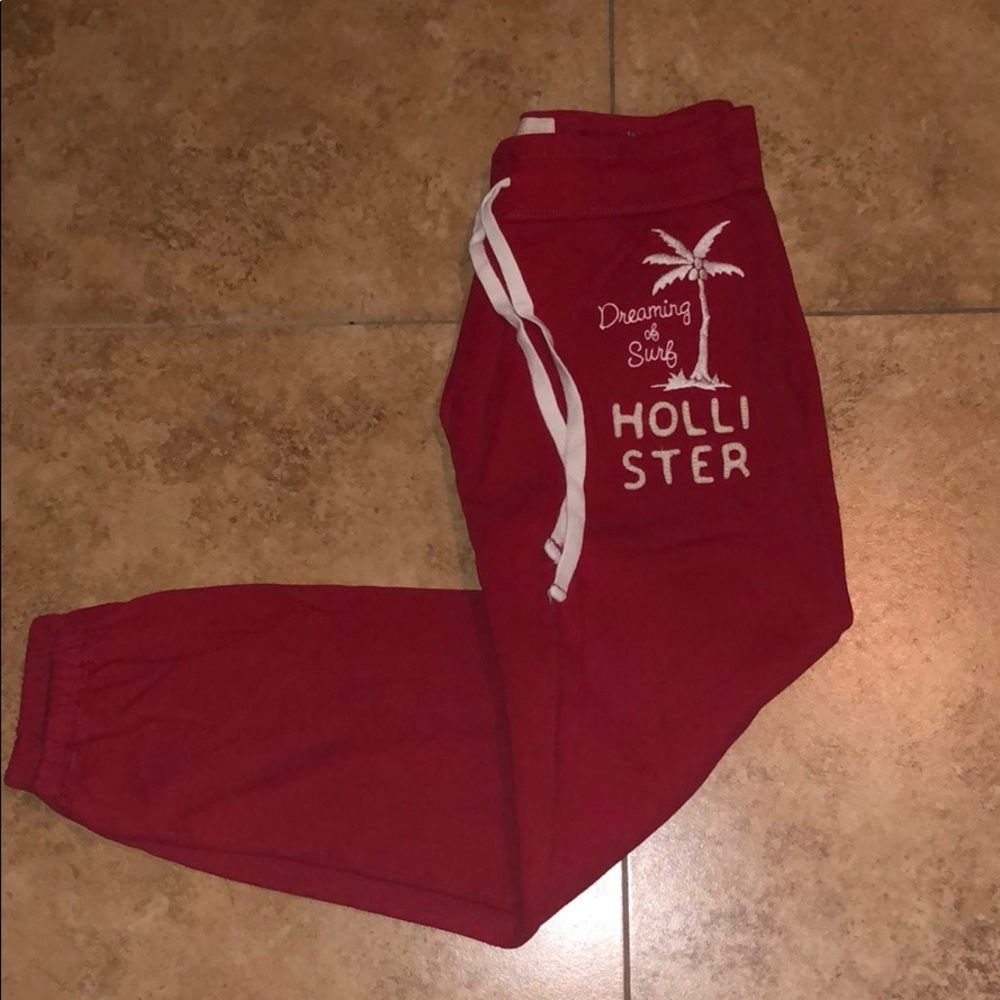 New red Hollister sweatpants for woman size small